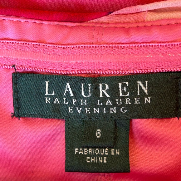 RALPH LAUREN s6 floral strapless gown Gorgeous, fully lined, side boning - Picture 3 of 6